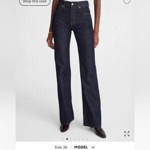 Madewell Black The Perfect Vintage Flare Denim Jeans sz 25